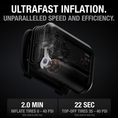 NOCO Boost Air AX65: 2000A Jump Starter with 22A 100 PSI Air Compressor - 8.0L Gasoline and 6.0L Diesel Engines - Inflating Tires from 0-40 PSI in 2.0 Minutes