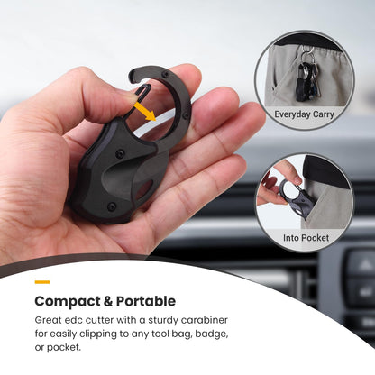 FUNBRO Small Pocket Knife Gift for Men, Keychain Box Cutter with 1.34inch Blade, Mini Folding Knives EDC Gadgets for Everyday Carry, Stocking Stuffers Gift for Adults Men Him