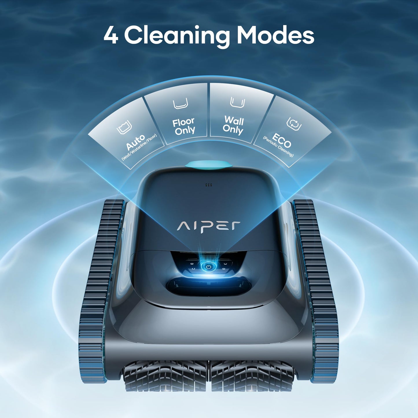 (2025 Upgrade) Aiper Scuba S1 Robotic Pool Cleaner, Wall & Waterline Cleaning, Double Filtration, Extended 180-Min Battery Life, Smart Navigation, App Support, OTA Upgrade