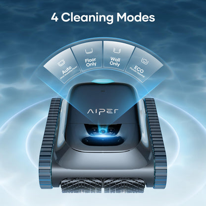 (2025 Upgrade) Aiper Scuba S1 Robotic Pool Cleaner, Wall & Waterline Cleaning, Double Filtration, Extended 180-Min Battery Life, Smart Navigation, App Support, OTA Upgrade