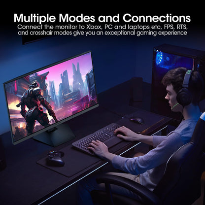 KOORUI Gaming Monitor, QHD 24" Nano IPS Monitor, 1440P 165Hz Computer Monitor, 1ms 2K PC Monitor, 100% sRGB, Adaptive Sync, Height/Tilt/Pivot Adjustment, HDMI, DisplayPort, GP01