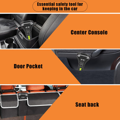 BSUXMAFG 2PCS Car Window Breaker, Glass Breaker, Window Breaker Seatbelt Cutter, 2-in-1 Car Safety Hammer with One Second Emergency Glass Hammer, Safety Emergency Car Escape Tool for Car, Office, Home