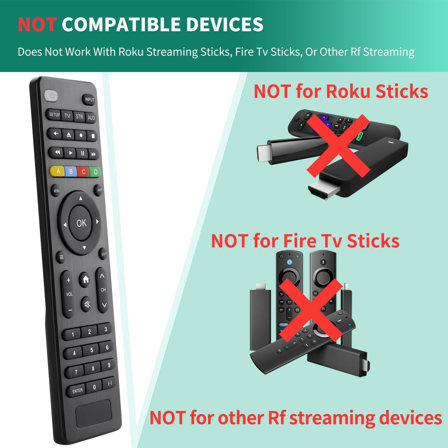 Universal TV Remote Control for Samsung,Hisense,LG,TCL,Philips,Sony,Insignia,Toshiba,Vizio Smart TVs and More Brand,(Compatible with Streaming Players,DVD/Blu-ray Players and Sound Bar Audio)