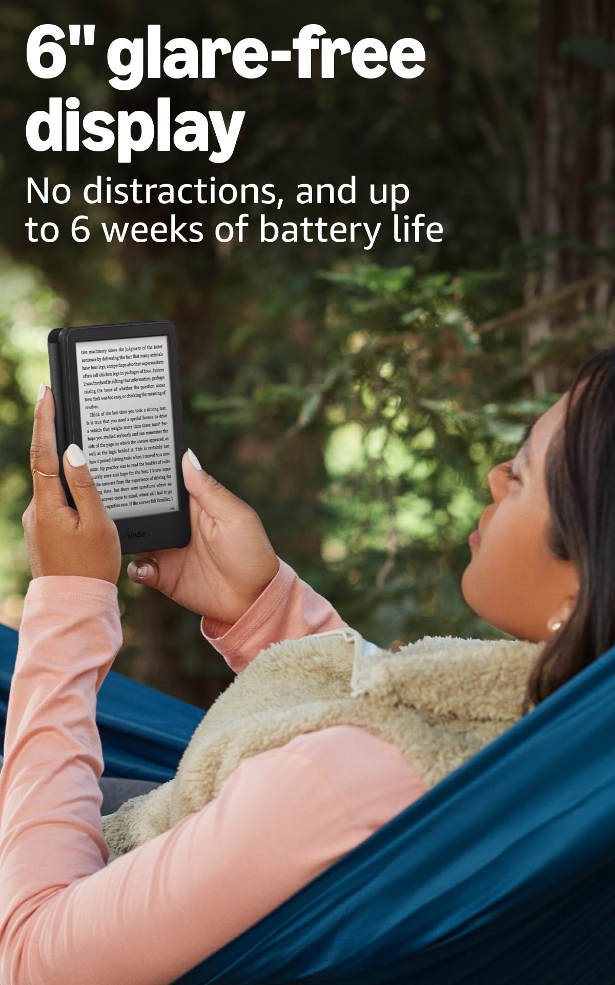 Amazon Kindle 16 GB (newest model) - Lightest and most compact Kindle, now with faster page turns, and higher contrast ratio, for an enhanced reading experience - Black