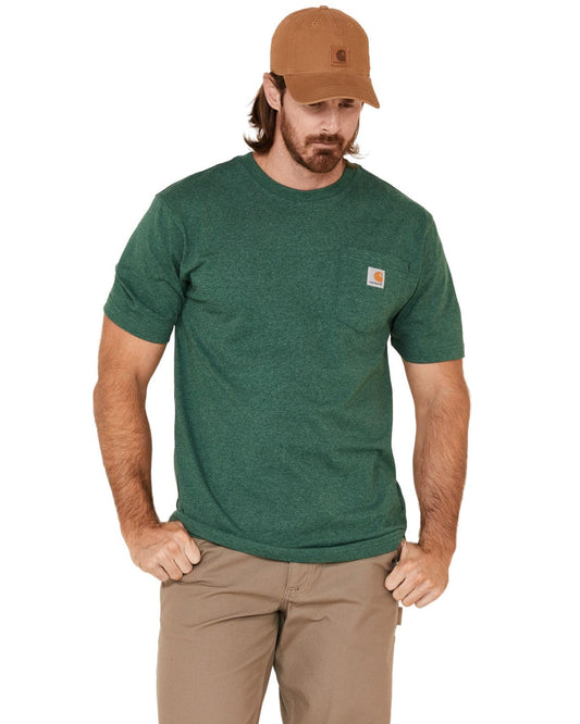 Carhartt Men's Standard Loose Fit Heavyweight Short-Sleeve Pocket T-Shirt (Also Available in Big & Tall), North Woods Heather, Large