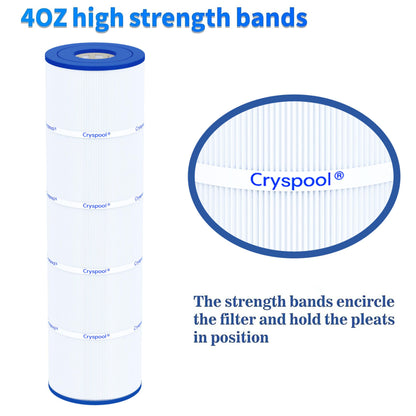 Cryspool® 07077 Filter Compatible with CCP420, Clean and Clear Plus 420, PCC105-PAK4, R173576, C-7471, 178584, 817-0106, FC-6470, 4×105 Sq. Ft Pool Filter Cartridges, 4 Pack