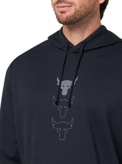 Under Armour Men's Project Rock Rival Fleece Hoodie, (002) Black / / Castlerock, X-Large