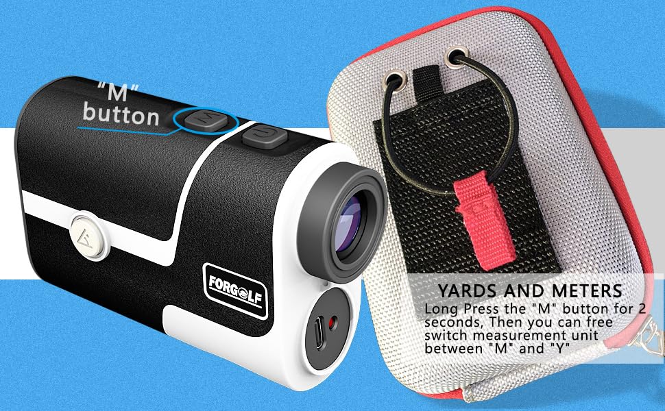 Golf Rangefinder with Slope, 1200 Yards, 7X Magnification, Suitable for Golf, Hunting, Outdoor Sports, with Flagpole Locking Vibration, Magnetic Function, USB-C Charge