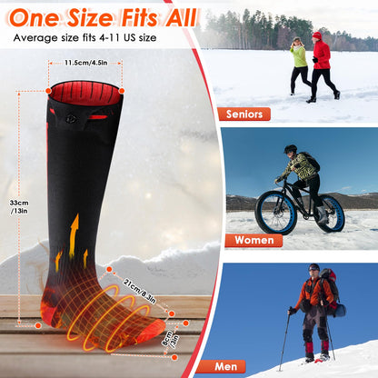 Heated Socks for Men Women with APP Control,8000mAh Upgraded Rechargeable Heated Socks Up to 13 Hours,Electric Heating Socks for Camping Fishing Cycling Skiing Skating Hunting Hiking