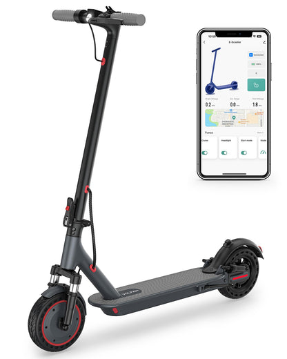 VOLPAM Electric Scooter, 350W/500W, 8.5"/10" Tires, 12/21/28 Miles Range, 16/19/22Mph, Folding E-Scooter with Dual Braking (8.5''-23Miles-Dual Suspension)