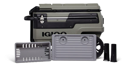 Igloo Premium Trailmate Wheeled Coolers 70 QT, Insulated Portable Cooler with Heavy Duty Wheels, 112 Can Capacity, Leak-Proof Rolling Cooler