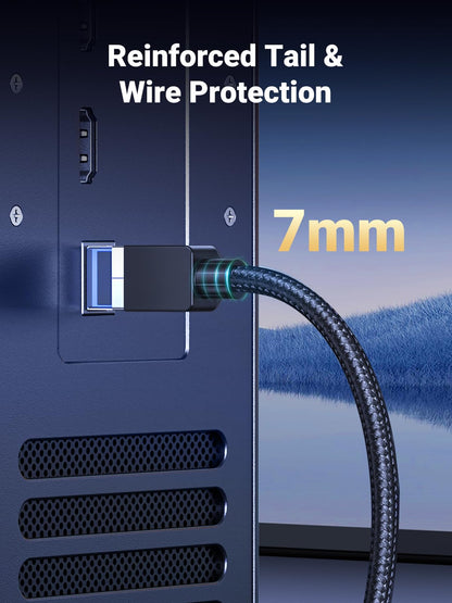 UGREEN Cat 8 Ethernet Cable 1.5FT, High Speed Braided 40Gbps 2000Mhz Network Cord Cat8 RJ45 Shielded Indoor Heavy Duty LAN Cables Compatible for Gaming PC PS5 Xbox Modem Router 1.5FT