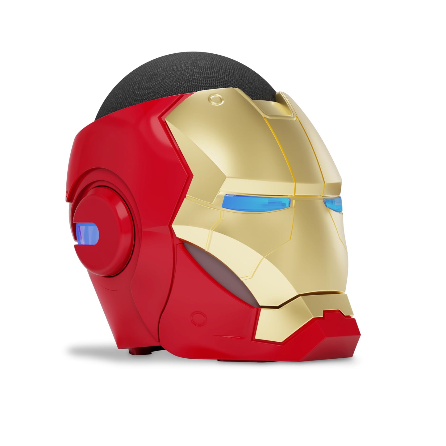 Echo Bundle: Echo Dot (5th Gen, 2022 release) | Charcoal and Limited Edition Marvel Iron Man Stand