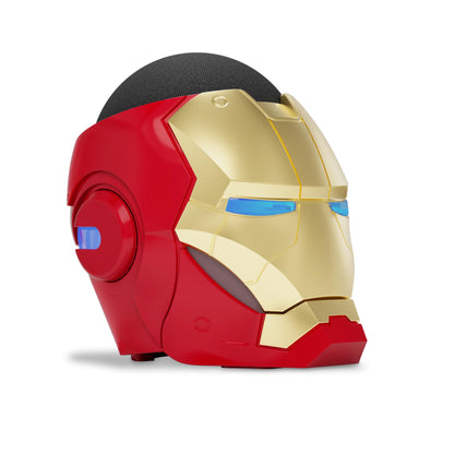 Echo Bundle: Echo Dot (5th Gen, 2022 release) | Charcoal and Limited Edition Marvel Iron Man Stand