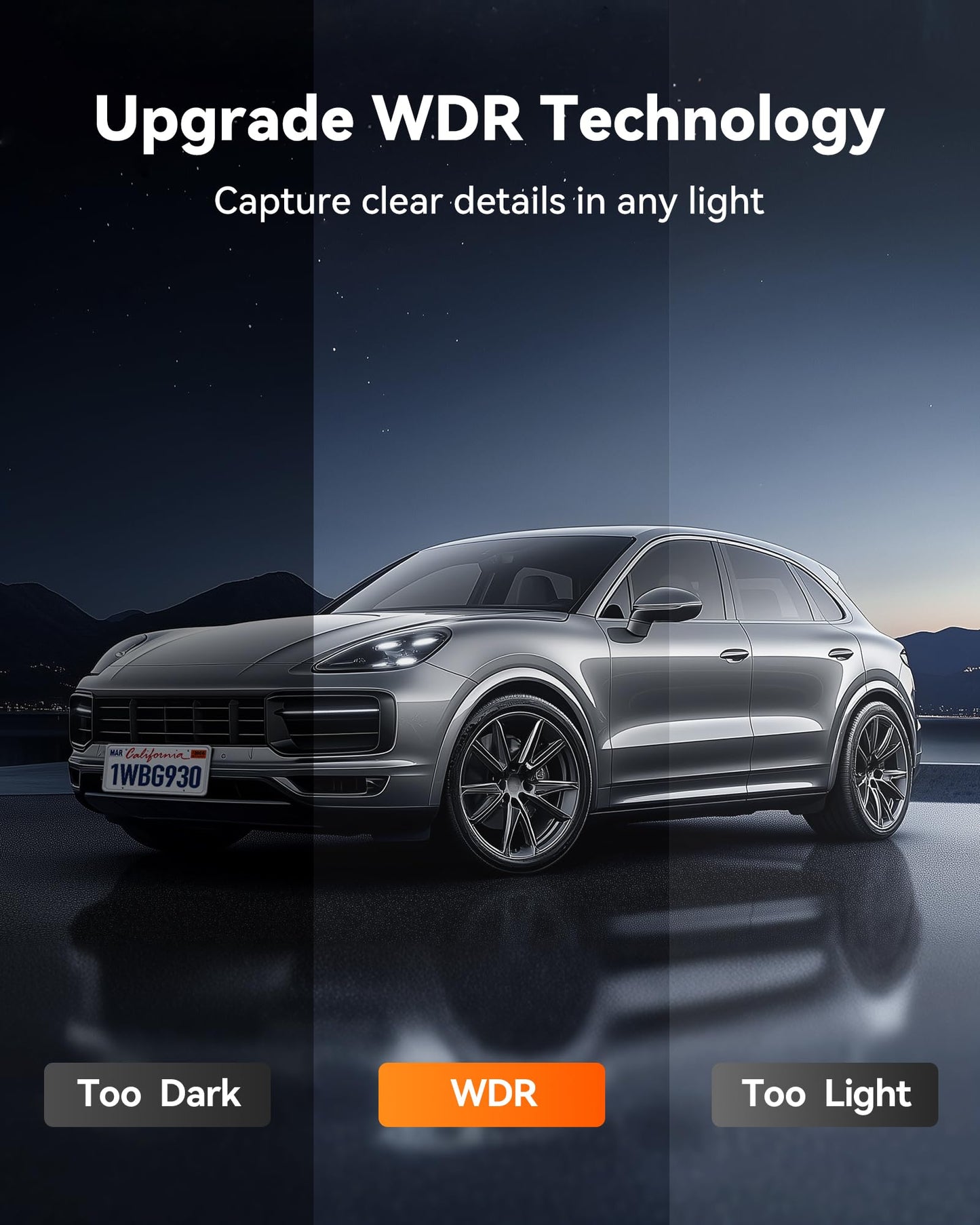 WOLFBOX G930 10'' Rear View Mirror Camera with 5.8GHz WiFi, 4K Dash Cam Front and Rear with WDR, Touch Screen Rearview Mirror Backup Camera, Parking Monitor, Reverse Assist, Includes 64GB Card & GPS