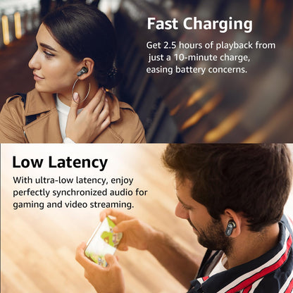 TOZO Crystal Pods Hybrid Active Noise Cancelling Wireless Earbuds, 10mm Drivers Deep Bass, 4 Mics Smart ENC AI Calls, Real-Time AI Translation, 32 EQ via App, Bluetooth 5.4, Crystal Design