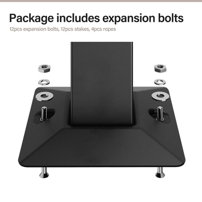 LAUSAINT HOME Outdoor Patio Gazebo 10'x20' with Expansion Bolts, Heavy Duty Party Tent & Shelter with Double Roofs, Mosquito Nettings and Privacy Screens for Backyard, Garden, Lawn, Cream White