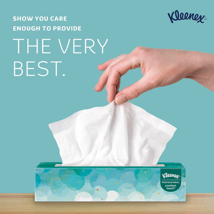 Kleenex Professional Facial Tissue, Bulk (21400), 2-Ply, White, Flat Boxed Format, Designed for Business (100 Tissues/Box, 36 Boxes, 3,600 Sheets/Case)