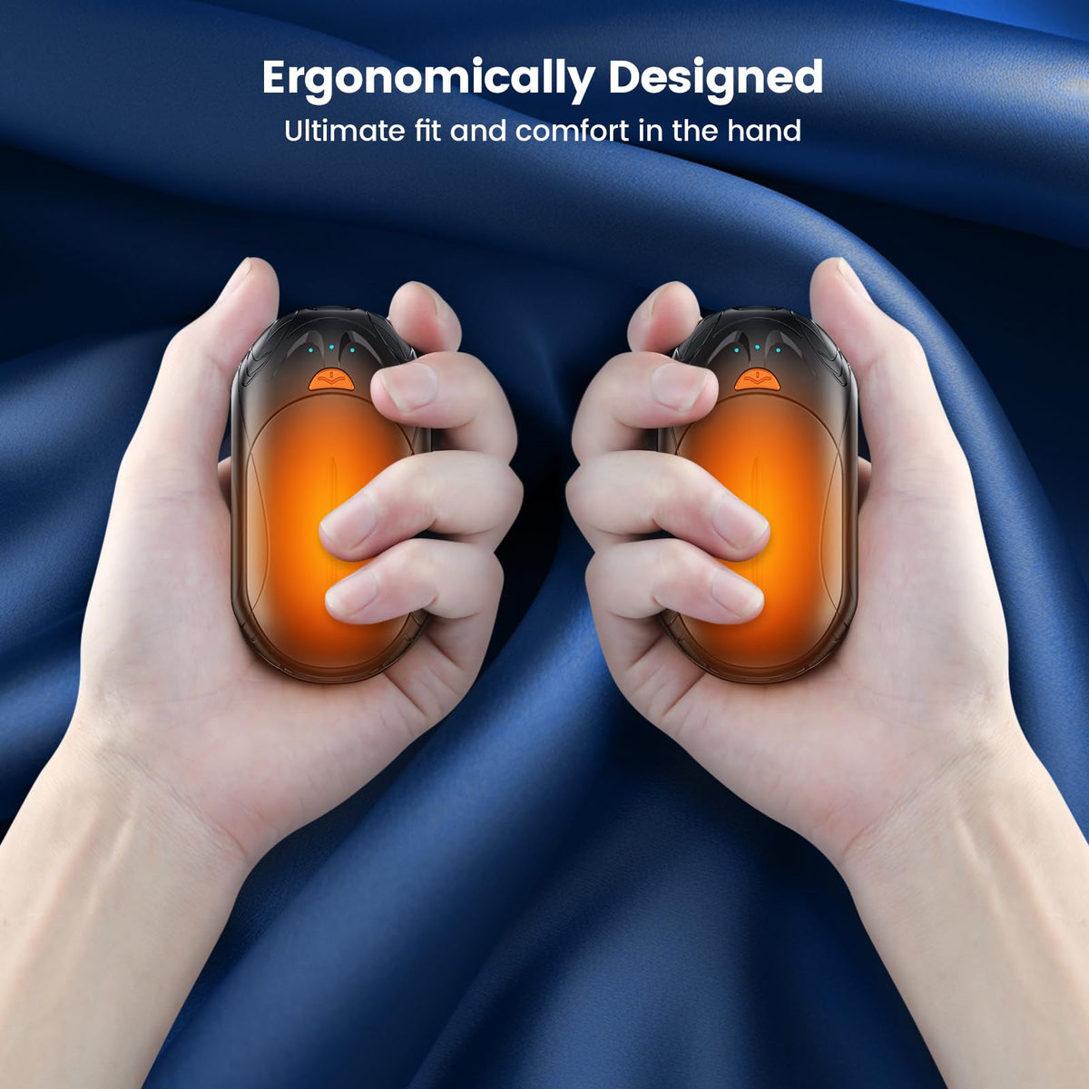 AI Hand Warmers Rechargeable 2 Pack,6000mAh Rechargeable Hand Warmer,20Hrs Long Heating Electric Hand Warmer,Portable Pocket Heater,Gifts for Christmas,Camping,Stocking Stuffers,Gifts for Men