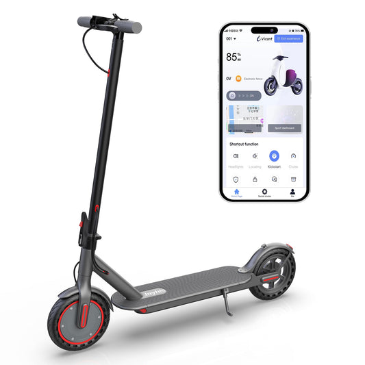 Electric Scooter Adults, Powerful 350W E-Scooter, Max 19 Mph & 15-19 Miles Range Scooters, Folding Scooters with 8.5" Solid Tires, Commuting Scooter Kick Scooter with APP Control (JS03-21Miles-350W)