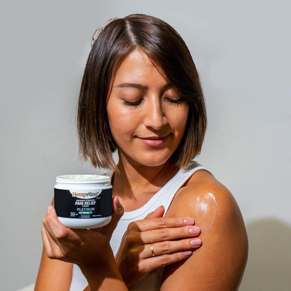 Hempvana Platinum Maximum Strength Relief Cream 4X Hemp for Muscles, Joints, Back, Knees, Shoulders, Neck, Elbows, Hands, Feet. AS SEEN ON TV. Odor-Free, Non-Greasy, Quickly Absorbs, 4X More Hemp