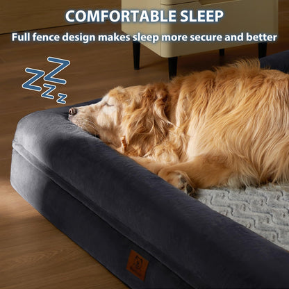 WNPETHOME Washable Extra Large Dog Bed, XXXXL Dog Couch, Orthopedic Pet Sofa Bed with Removable & Waterproof Cover, Giant Pet Couch with Sides
