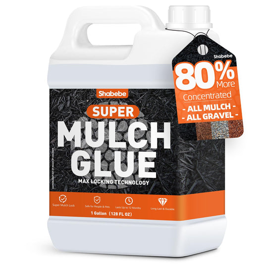 Mulch Glue for Landscaping, 1Gallon Rock Glue, Fast-Dry No-Toxic Long-Lasting, Strong Pebble Binder, Pea Gravel Binder for Garden, Pine Straw for Outdoor, Mulch Lock and Pea Gravel Stabilizer