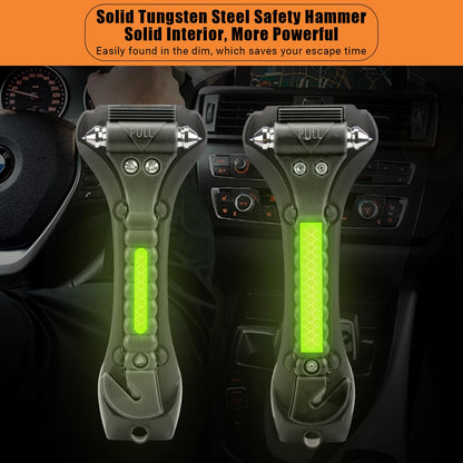 BSUXMAFG 2PCS Car Window Breaker, Glass Breaker, Window Breaker Seatbelt Cutter, 2-in-1 Car Safety Hammer with One Second Emergency Glass Hammer, Safety Emergency Car Escape Tool for Car, Office, Home