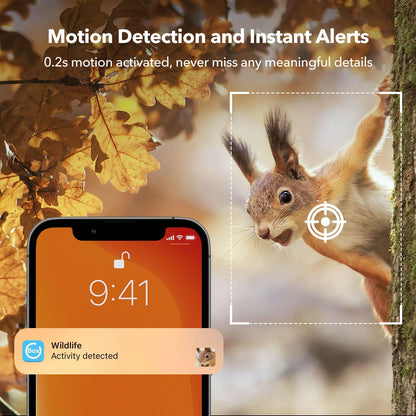 4G LTE Cellular Trail Cameras 2K 360° View Live Streaming Game Camera Built-in SIM Card with Motion Activated Color Night Vision Remote Phone Access Solar Powered Trail Camera IP65 Waterproof