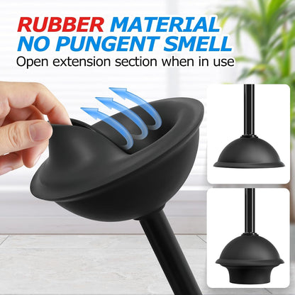 FORASTO 4Pack 3 in 1 Toilet Brush and Plunger Set,Toilet Bowl Brush Plunger Set,Toilet Brush Plunger Combo,Cleaning Brush,Cleaning Supplies, Crevice Cleaning Brush, Bathroom Cleaning Tools