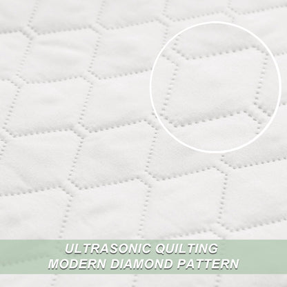 Exclusivo Mezcla Reversible Full Queen Quilt Bedding Set with Pillow Shams, Lightweight Quilts Queen Size, Soft Bedspreads Bed Coverlets for All Seasons - (White, 90"x96")