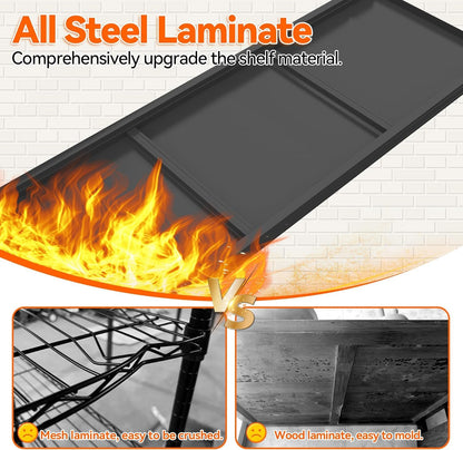 Notmise Metal Garage Shelving Unit, Heavy Duty 5-Tier Adjustable Storage Rack, Steel Shelving,2000 lbs Capacity, Industrial Shelves for Heavy Tools and Equipment (5-Tier 63" H x 27" W x 14" D)