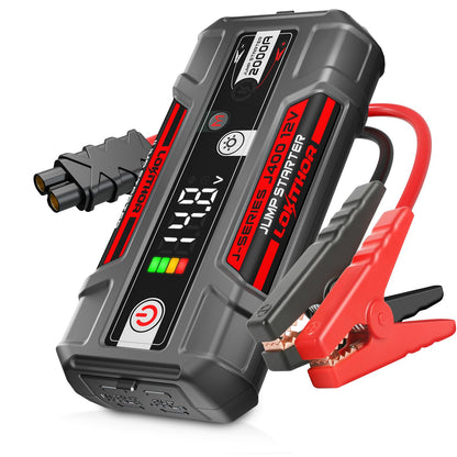 LOKITHOR J400 Jump Starter with ConnectMax Tech, 2000A 12V Battery Jumper Starter Portable, Lithium Jump Box and Jump Pack for Up to 8.0-Liter Gas and 6.0-Liter Diesel Engines, Smart Digital Screen