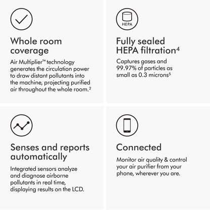 Dyson Purifier Cool Formaldehyde™ TP09 Air Purifier and Fan - White/Gold Large