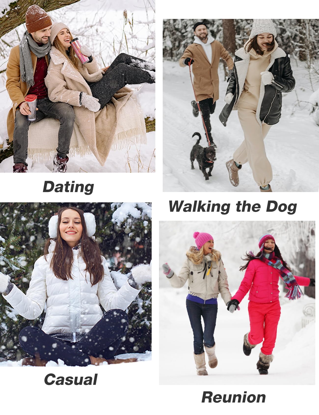 Flygo Women's Winter Warm Fleece Joggers Pants Sherpa Lined Athletic Active Sweatpants(Medium, Black)