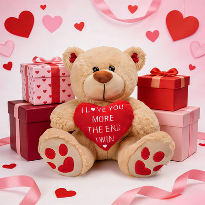 CaseTank Valentines Day Gifts for Her Kids: 10 Inches Teddy Bear Funny Cute Stuffed Animal Plush Present, Valentines Day Birthday Gifts for Him Women Girlfriend Boyfriend Wife Mom Fiancée
