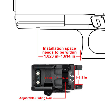 OLIGHT PL-Mini 2 Valkyrie 600 Lumens Magnetic USB Rechargeable Compact Weaponlight with Adjustable Rail, High Performance CW LED Tactical Flashlight with Built-in Battery
