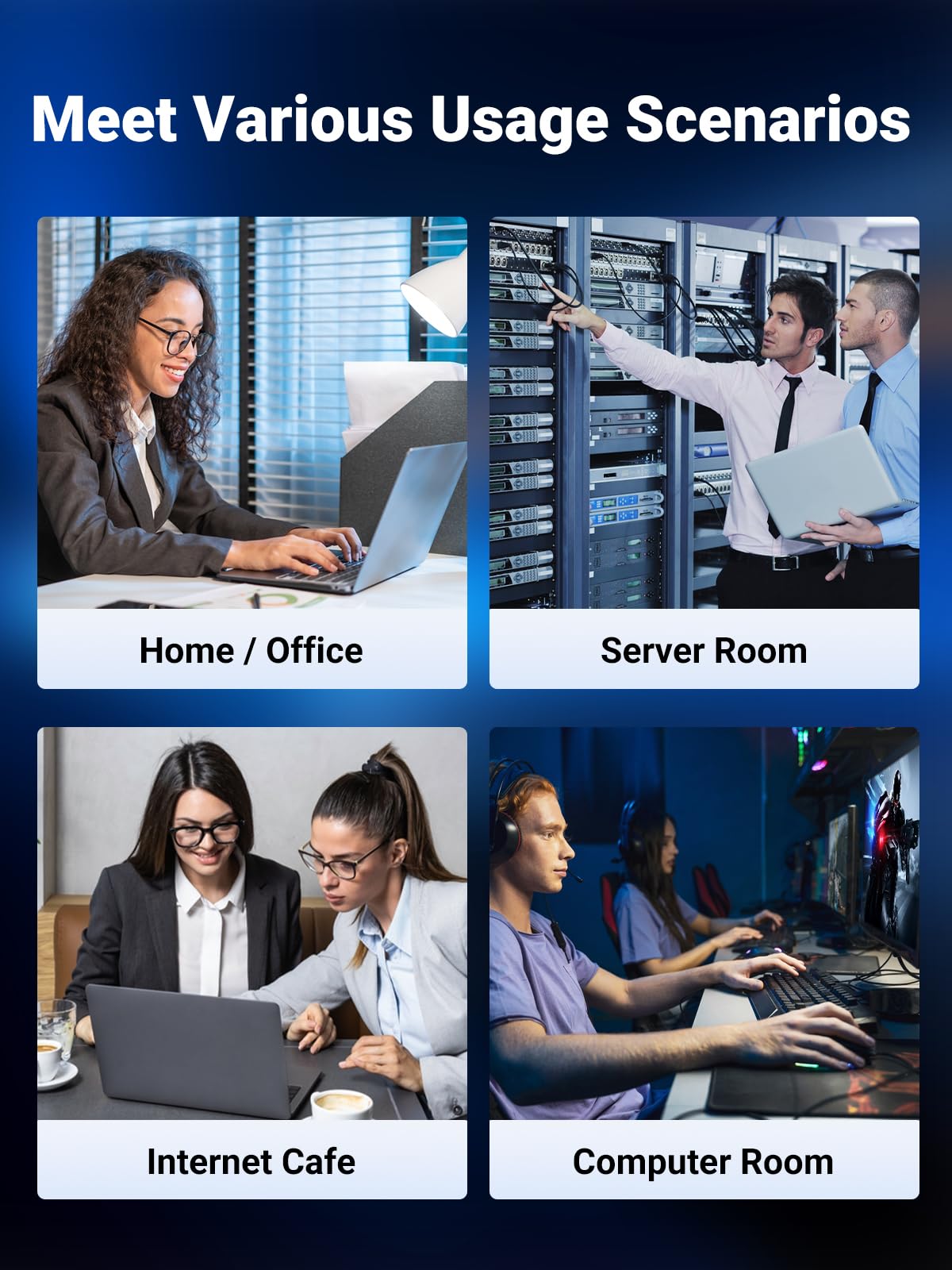 UGREEN Cat 8 Ethernet Cable 1.5FT, High Speed Braided 40Gbps 2000Mhz Network Cord Cat8 RJ45 Shielded Indoor Heavy Duty LAN Cables Compatible for Gaming PC PS5 Xbox Modem Router 1.5FT