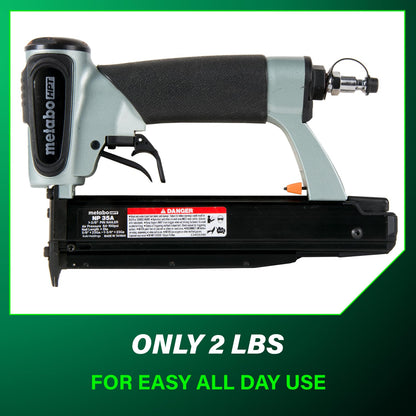 Metabo HPT Pin Nailer, Pro-Preferred Pneumatic Power Nailers for Cabinets, Trim, and Crafting, Makes Invisible Holes, Lightweight 2.0 lbs Tool, 23 Gauge, 5/8" to 1-3/8" Headless Micro Pins, NP35A