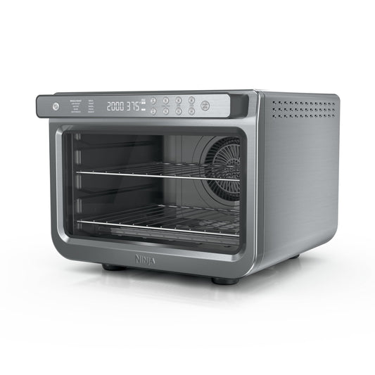 Ninja Air Fryer & Toaster Oven | Prestige Smart XL Countertop Oven | Bakes up to 20 Cookies, Fits up to a 12lb Turkey | Pizza, Toast, Bake, Air Fry & Reheat | 1800 Watts | Stainless Steel | DT501