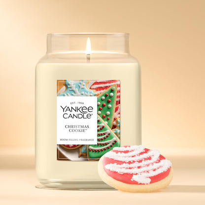 Yankee Candle Christmas Cookie Scented Candle, 22oz Large Jar with up to 150 Hour Burn Time, Giftable, Holidays