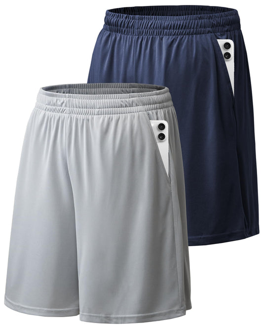 BALENNZ Athletic Shorts for Men with Pockets and Elastic Waistband Quick Dry Activewear