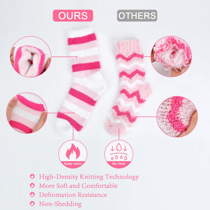 Ulrhpc Valentines Day Gifts for Her Fuzzy Socks Gifts for Women Mom Wife Girlfriend Galentines Day Christmas Stocking Stuffers Birthday