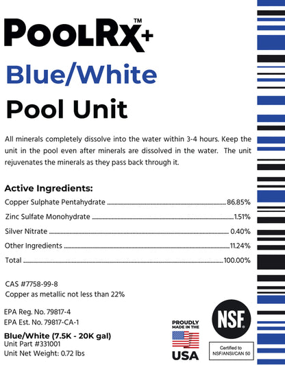 PoolRX+ pool unit 7.5k-20k gallons