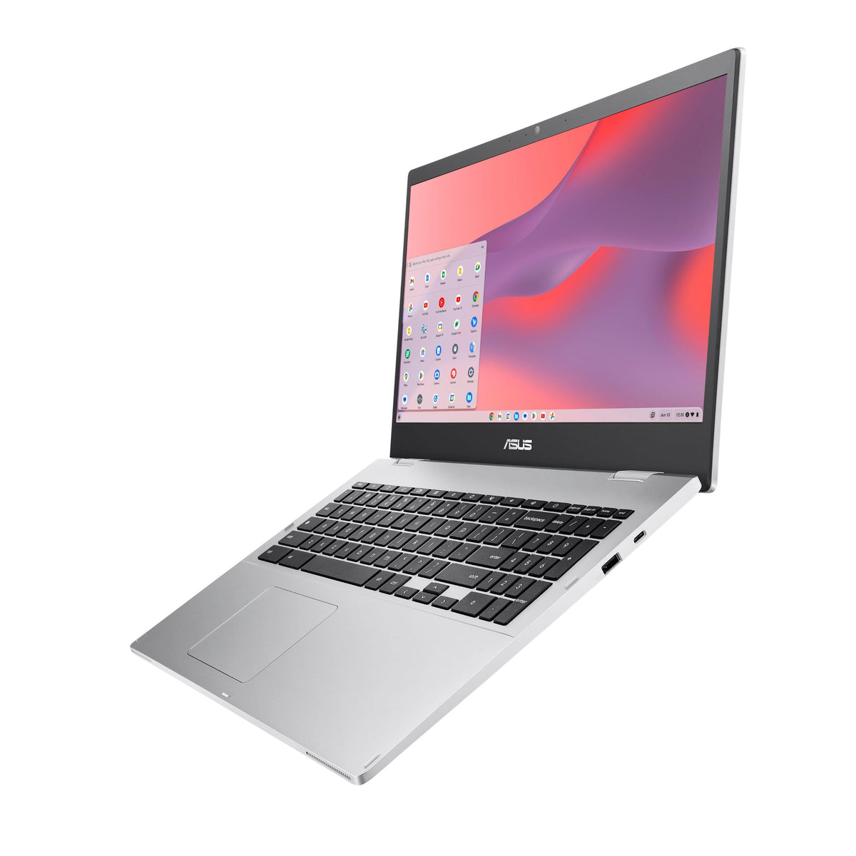 ASUS Chromebook CX1, 15.6" FHD NanoEdge Display, Intel Celeron N4500 Processor, 64GB eMMC Storage, 8GB RAM, ChromeOS, Transparent Silver, CX1500CKA-AS84F