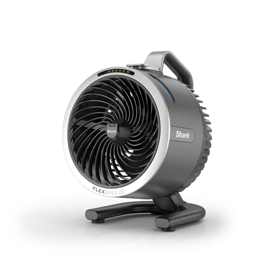 Shark FlexBreeze HydroGo Fan—Ultra-powerful portable fan with indoor + outdoor mist. Corded & cordless, 5 speeds, evaporative misting, Grey, FA052