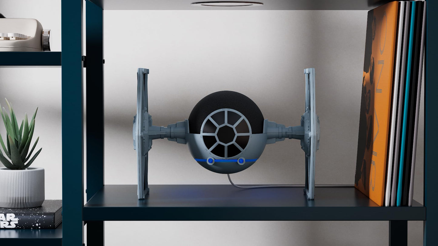 STAR WARS Echo Dot Bundle: Includes Echo Dot (5th Gen, 2022 release) | Charcoal and Limited Edition STAR WARS TIE Fighter Stand