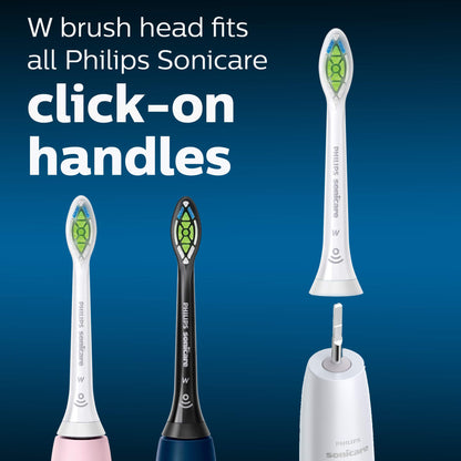 Philips Sonicare Genuine W DiamondClean Replacement Toothbrush Heads, 3 Brush Heads, White, HX6063/65