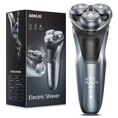 GDKLXL Rechargeable Electric Razor for Men: IPX7 Waterproof Shaver - 4D Flex Precision Blades with Pop-Up Trimmer - 1.5H Fast Charge - Gentle on Sensitive Skin, Travel-Friendly