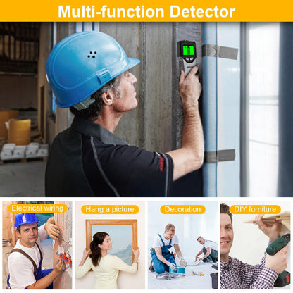 Stud Finder Wall Scanner - 5 in 1 Stud Finder Tool w/Intelligent Microprocessor Chip and HD LCD Display, Stud Detector Beam Finders for the Center and Edge of Wood AC Wire Metal Studs Joist Pipe